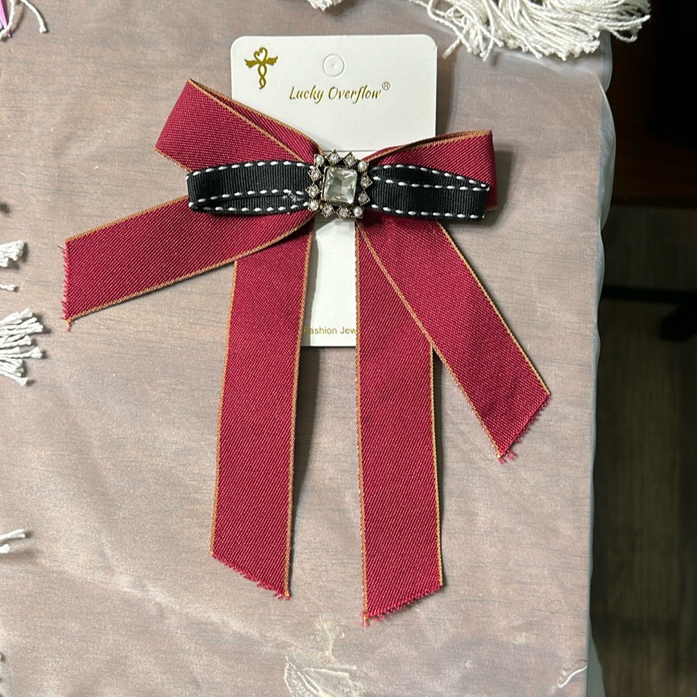 Beautiful burgundy and black neck tie